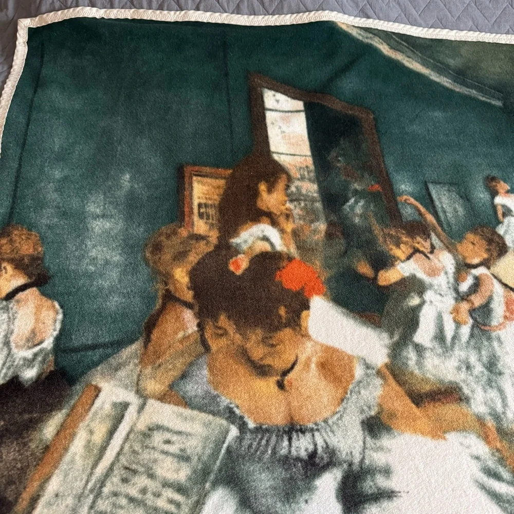 Degas The Dance Class Ballet Dancers Vintage‎ Fleece Throw Blanket